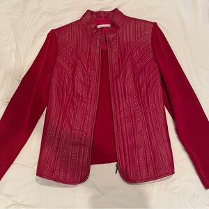 Peter Nygard Textured Red Women's Blazer